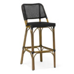 Paris 4, Barstol, sh. 75 cm, svart/bambu